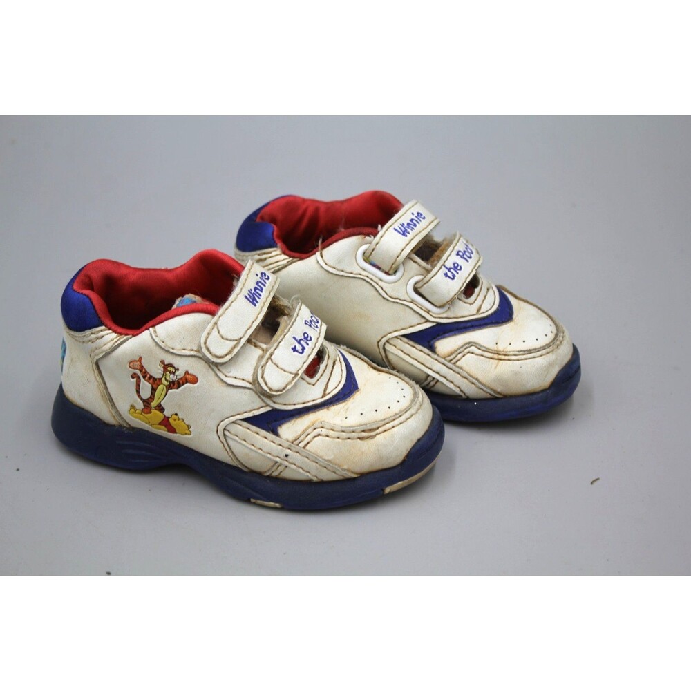Vintage 90s Y2k Toddler Size 6 Winnie The Pooh Shoes Tigger Hook-and-Loop Boy